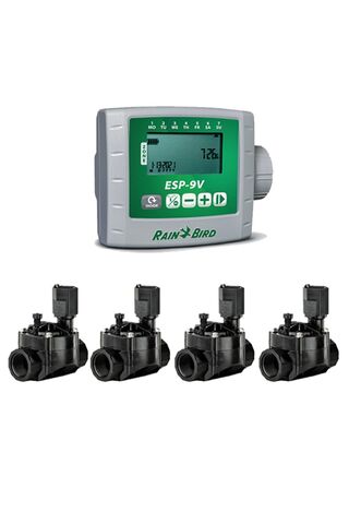 Rainbird ESP 9V PİLLİ KONTROL ÜNİTESİ 4 İSTASYON 100 HV 9V SELENOİD VANA SETİ ESP-9V WPX