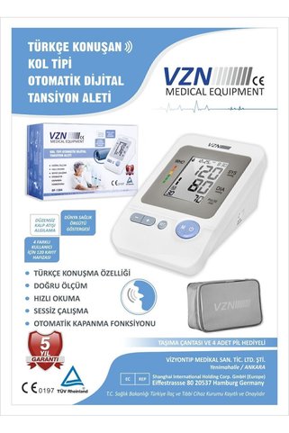 VZN Konuşan Kol Tipi Tansiyon Aleti Dbp-1334 (5 Yıl Garanti)