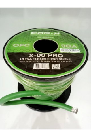 For-X Bakır Amfi Güç Kablosu 0ga – 5 Metre – %100 Bakır – Ofc 0ga Anfi Power Kablosu