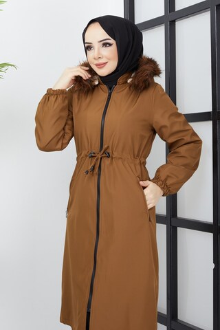 hafsamina Beli Bağcıklı Mont Taba