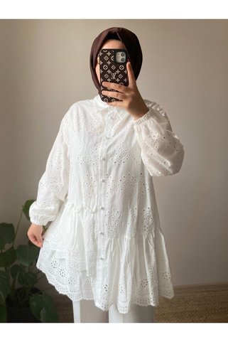 TRİQO Fırfırlı Fisto Tunik Gömlek