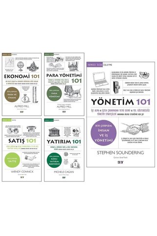Say Yayınları Say 101 Serisi 5'li Set / Ekonomi 101 - Para Yönetimi 101 - Satış 101 - Yatırım 101 - Yönetim 101