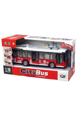 Fark Teknoloji Cnm Sesli Işıklı Sürtmeli Otobüs City Boss 1:16