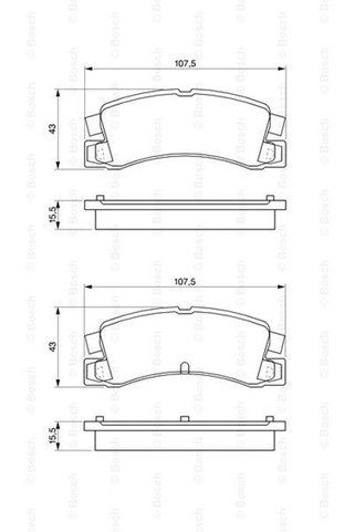Bosch Disk Balata Toyota Corolla, Celica, Carina Arka - Bosch