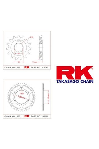 RK Dişli Seti Yamaha Mt-09 15-18, Tracer 900 15-18, Xsr 900 15-18*