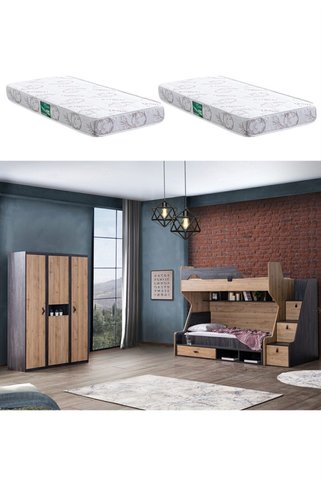 Setay Ranza, Doğa Ranza Karyola 3 Kapaklı Dolap 2 Adet Comfort Yatak