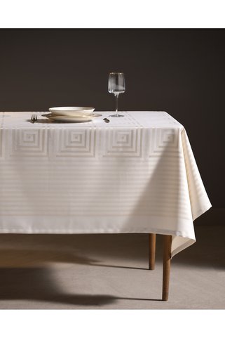 Madame Coco Marne Masa Örtüsü - Bej - 160x300 cm