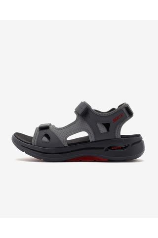 SKECHERS Go Walk Arch Fit Sandal - Mission Ii Erkek Gri Sandalet 229064 Ccrd