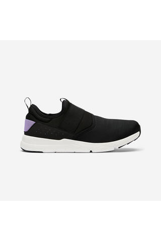 Decathlon Kadın Yürüyüş Ayakkabısı - Siyah / Lila - PW 160 Slip On