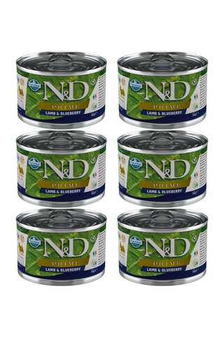 N&D Prime Kuzu Ve Yabanmersinli Tahılsız Mini Irk Yetişkin Köpek Konservesi 140 gr X 6 Adet