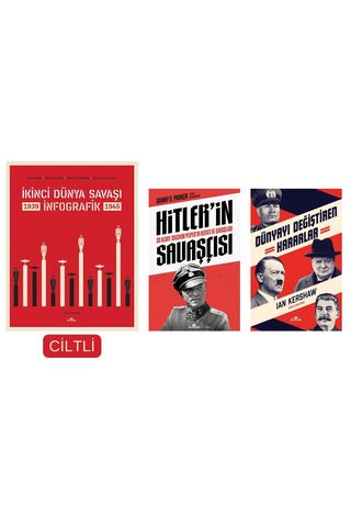 Kronik Kitap Ikinci Dünya Savaşı: Infografik (CİLTLİ) / Hitler’in Savaşçısı / Dünyayı Değiştiren Kararlar 3 Kitap