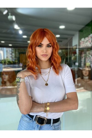Fenomen Peruk Bakır Kısa Bob Vip Peruk