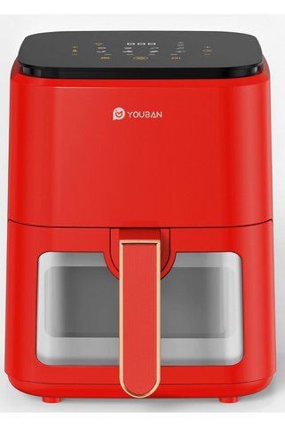 Youban Air Fryer 3.5l Camlı Kırmızı Fritöz