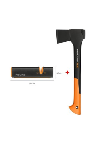 FiSKARS Parçalama Baltası S-X10 + Balta ve Bıçak Bileyici