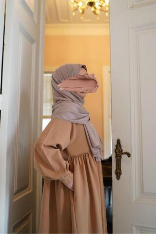 ANDE Robalı Sweat Elbise- Vizon