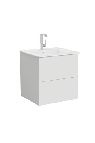 VitrA Metropole Pure 67212 Lavabo Dolabı, 2 Çekmeceli, Mat Açık Gri, 60 Cm