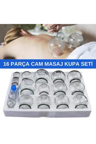 Naturachi Cam Masaj ve Hacamat Kupa Seti 16 'lı Parça