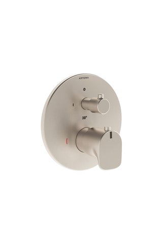Artema Root Round A4269534 Ankastre Termostatik Duş Bataryası, Sıva Üstü Grubu, Fırçalı Nikel