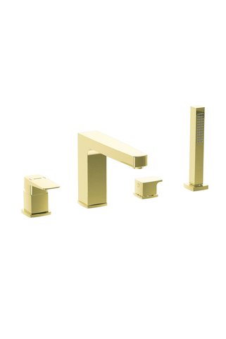 Artema Root Square A4275723 Küvet Bataryası, 4 Delikli, Altın