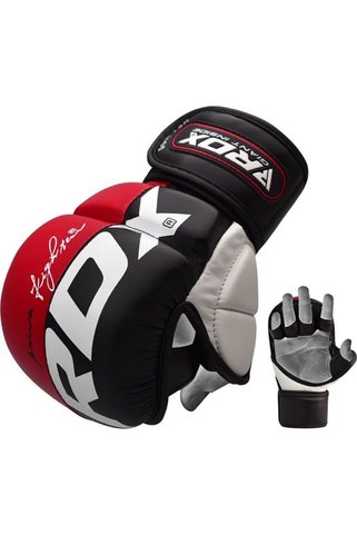 RDX Rex T6 MMA Eldiveni Kırmızı Açık Parmak Sparring ve Antrenman Eldiveni