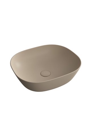 VitrA Plural 7810B474-0016 Kare Alçak Çanak Lavabo, Clean, 45 cm, Mat Kil Beji