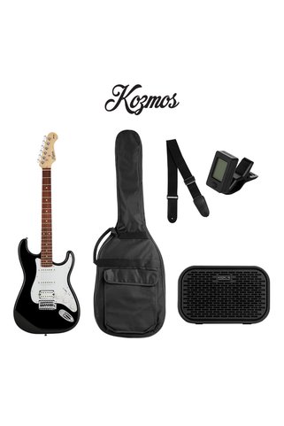KOZMOS KGP-STG20HSS-BK Siyah Elektro Gitar + NOVA-MINI-BK 10W Amf
