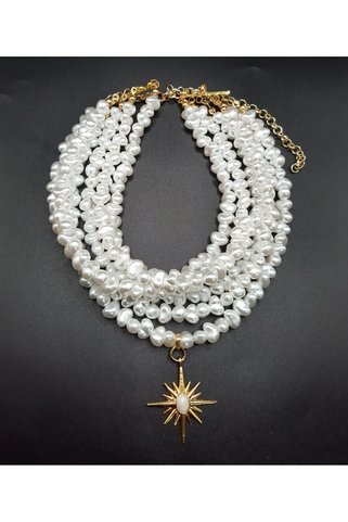 gelin Choker yıldızlı kolye,choker inci kolye,çoklu kolye