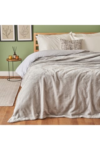 Bella Maison Shelly Wellsoft Çift Kişilik Battaniye Açık Gri (200x220 cm)