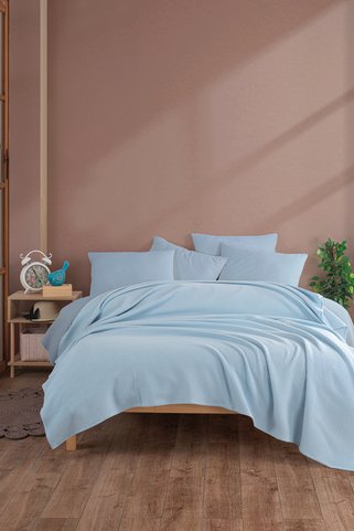 Eponj Home Ecocel Pike Örtü Battal MegaKing 260x230cm Karde BebeMavi