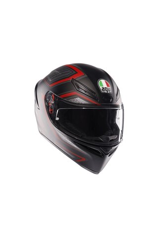AGV K1 S SLİNG KAPALI KASK MAT SİYAH-KIRMIZI