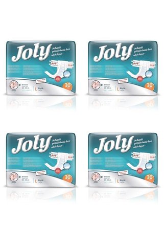 Joly Esnek Bel Bantlı Yetişkin Hasta Bezi Large 30'lu 4 Paket 120 Adet