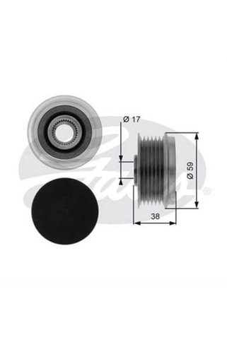 GATES OAP7039 ALTERNATÖR KASNAĞI PALIO ALBEA 03- DOBLO FIORINO 08