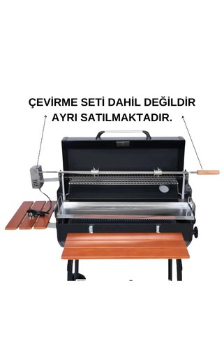Meaty Cheesy Gurus CG75 Cağ Kebap Seti - Cağ Aparatı ve Çevirme Aparatı
