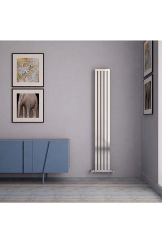 carisa Sarp Dikey Paslanmaz Çelik Radyatör Modern Tasarım Ayna Polisaj 180 x 26 cm