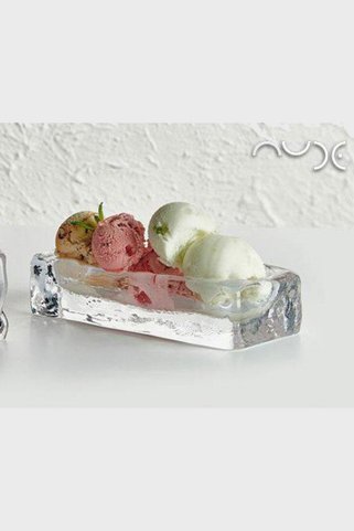 Paşabahçe Nude Ice Cube El İmalatı Dondurma Servis Tabağı 25368
