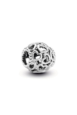 Pandora Kafes İşi Kalbini Aç 925 Ayar Gümüş Charm