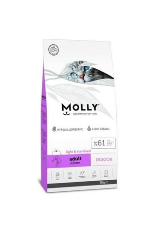Molly Hipoalerjenik Tavuklu Kısırlaştırılmış Kedi Maması 15 Kg