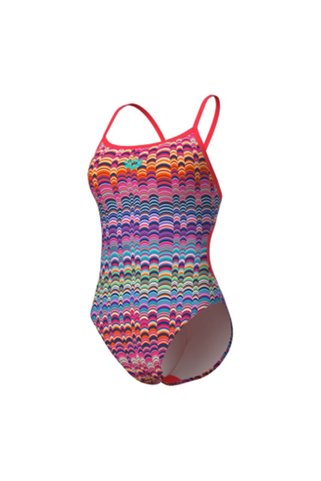 ARENA Ondulation Swimsuit Lace Back Kadın Mor Yüzücü Mayosu 008155194