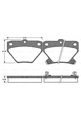 Bosch Disk Balata Toyota Yaris Verso, Corolla Arka -