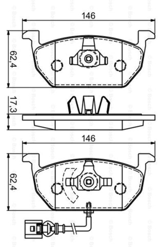 Bosch Disk Balata Vw Golf, Audi A3, Seat Leon, Skoda Octavia Ön -
