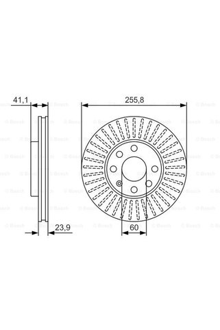 Bosch Fren Diski Opel Astra G 1.4, 1.6 Ön - 256 Mm - Uyumlu