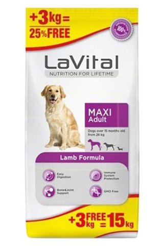 Lavital Kuzu Etli Büyük Irk Yetiskin Köpek Mamasi 12 + 3 Kg