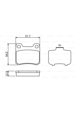 Bosch Disk Balata Mercedes 190 (W201) Arka -