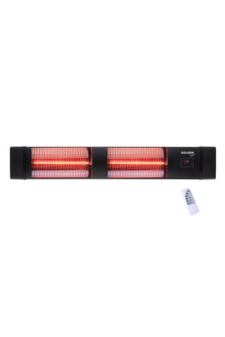 Golden Light Halojen ‘5 KADEMELİ’ Kumandalı Duvar tipi Uyumlu Dış Mekan Isıtıcı