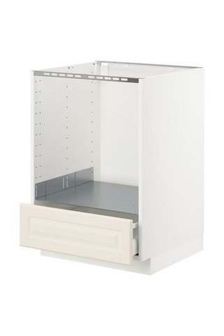 IKEA METOD/MAXIMERA, ankastre fırın dolabı, BODBYN kırık beyaz, 60x60 cm