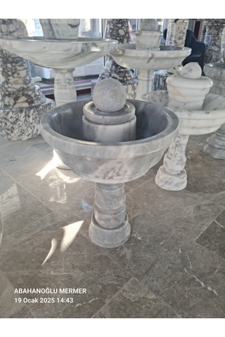 ABAHANOĞLU MERMER Mermer havuz fıskiyesi, havuz şelalesi, mermer havuz şelalesi, bahçe havuz şelalesi, süs havuzları