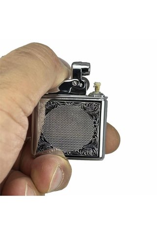 Cantayurdu Retro Benzinli Çakmak Muhtar Çakmağı Gümüş