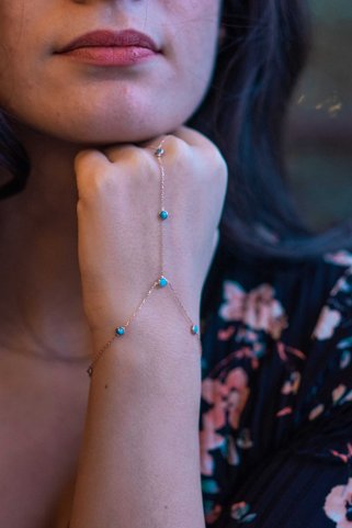 SUNSHINE 925 Ayar Rose Kaplamalı Mavi Taşlı Gümüş Şahmeran