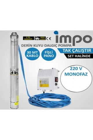 İmpo 1 Hp Derin Kuyu Dalgıç Pompa (kablo Ve Pano Dahil)