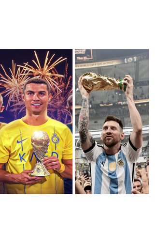 Goplast Premium king salman trophy 30 cm - world cup trophy 30 cm messi ronaldo